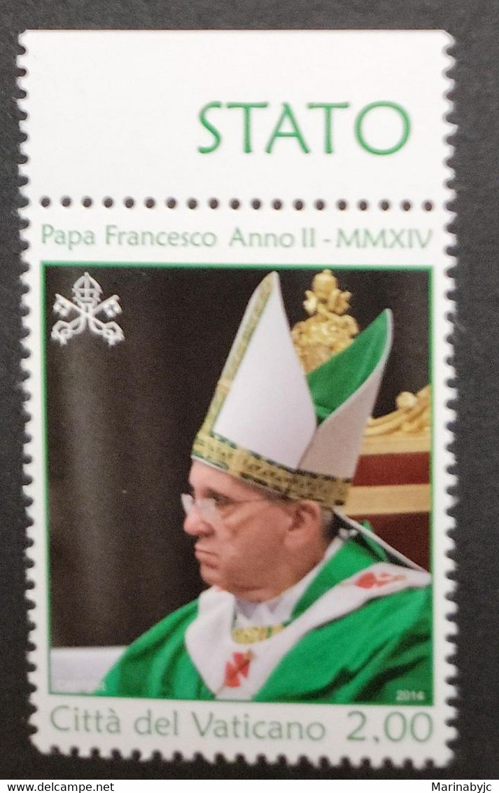 SO) VATICAN CITY, 2014, POPE FRANCIS, WHITH SHEET TOP BORDER - Other & Unclassified