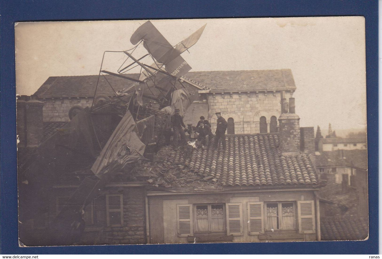 CPA Aviation Accident Avion Villefranche Rhône (69) Carte Photo - Ongevalen