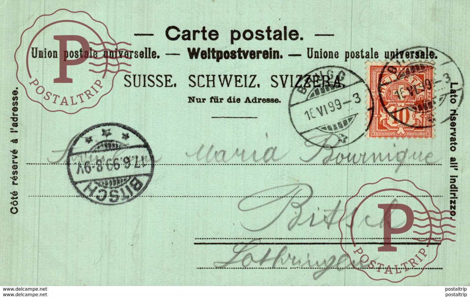 1899 /// Gruss Aus Brugg - Mondscheinkarte - Brugg