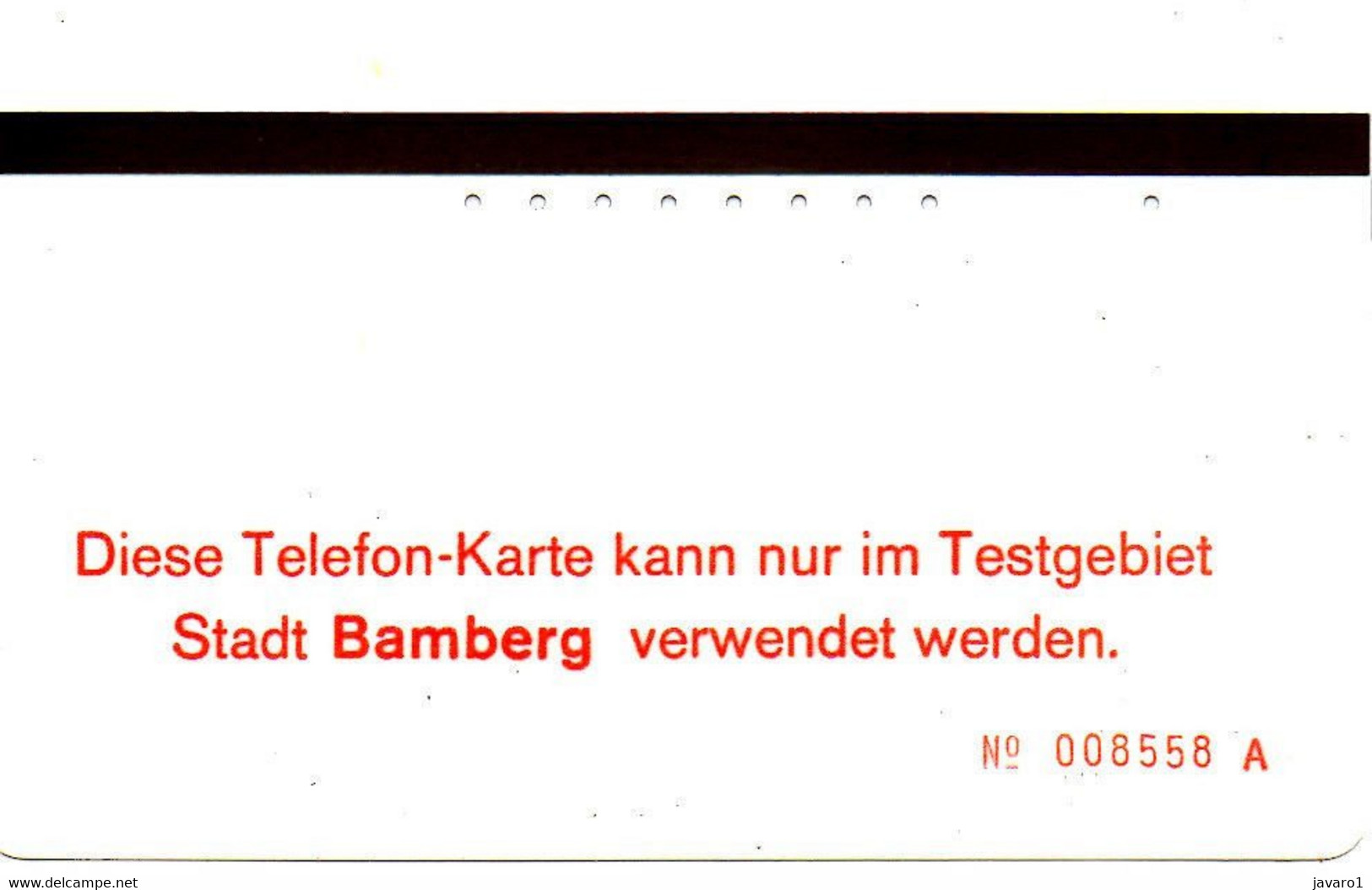 GERMANY : TB2 BAMBERG 5 U (paper) Compliment A-ctrl USED - Precursores