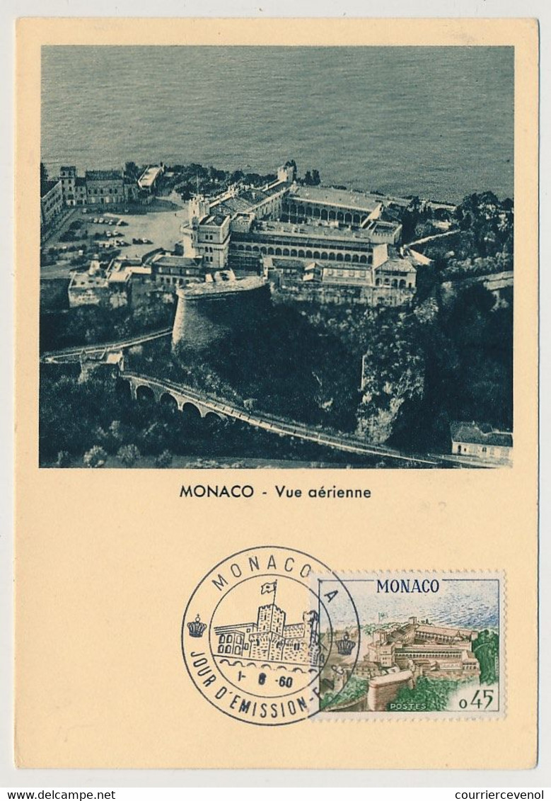 MONACO => Carte Maximum - 0,45 - Monaco - Vue Aérienne - Monaco A - 1/6/1960 - Maximumkarten (MC)