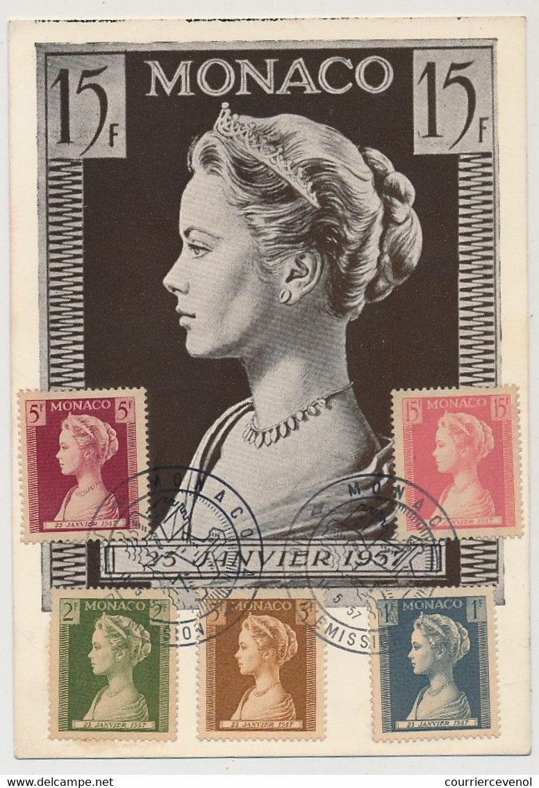 MONACO => Carte Maximum - 5 Valeurs Princesse Grace - Monaco - 11/5/1957 - Maximumkarten (MC)