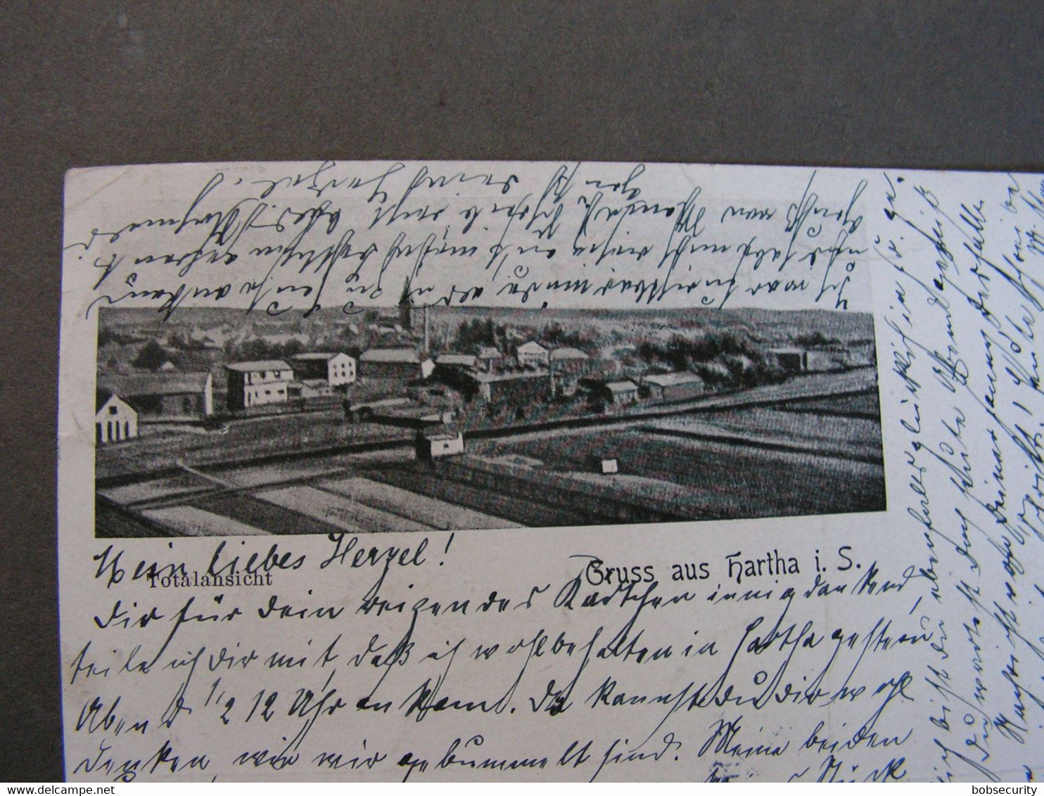 Hartha Sachsen , Hotel Karte 1906 - Hartha