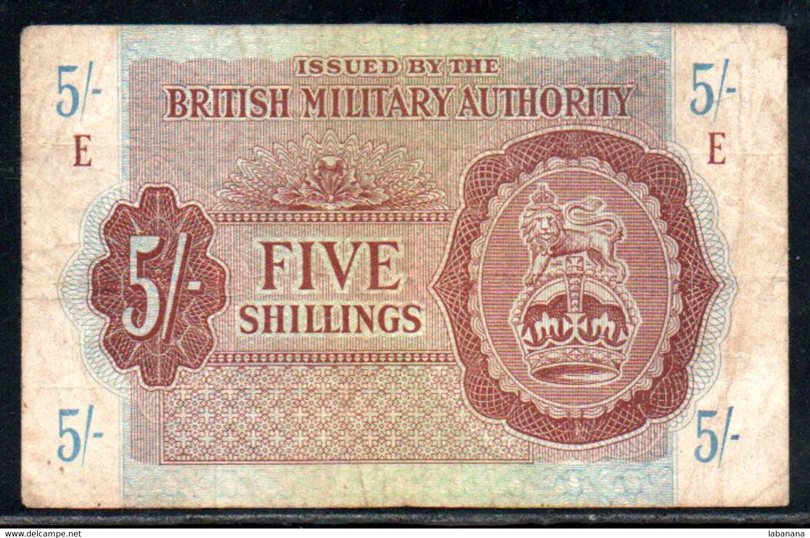 659-GB Militaire 5 Shillings 1943 E - Autorità Militare Britannica