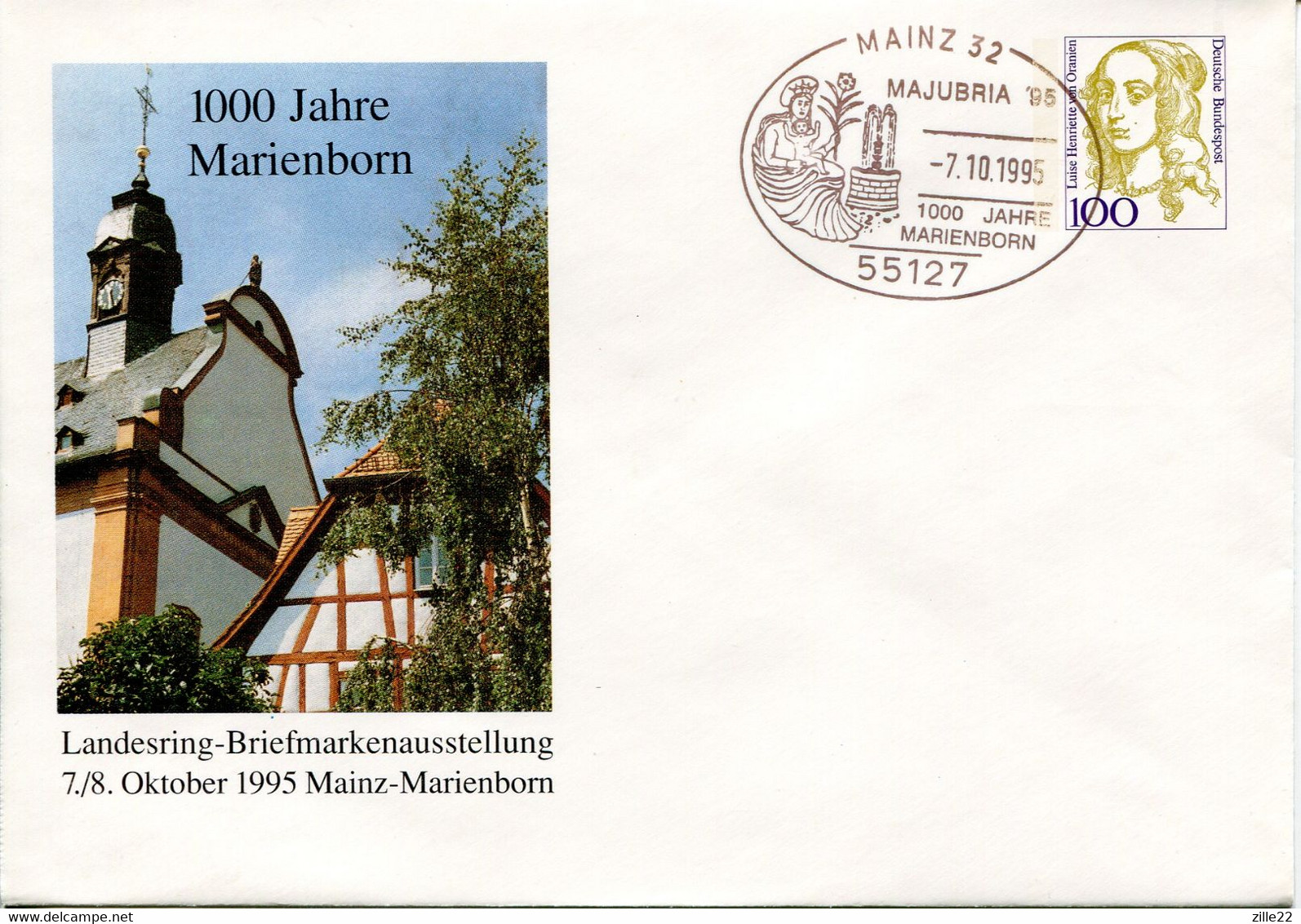 Germany Deutschland Postal Stationery - Cover - Von Oranien Design - Stamp Exhibition Mainz, Marienborn Jubilee - Buste Private - Usati