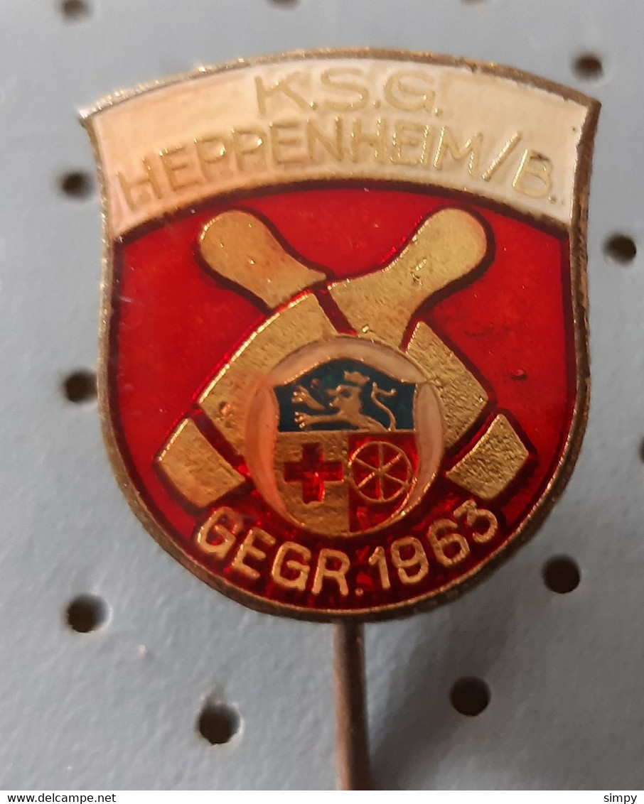 Nine-pin Bowling Club KSG Heppenheim 1963  Germany  Pin Badge - Bowling