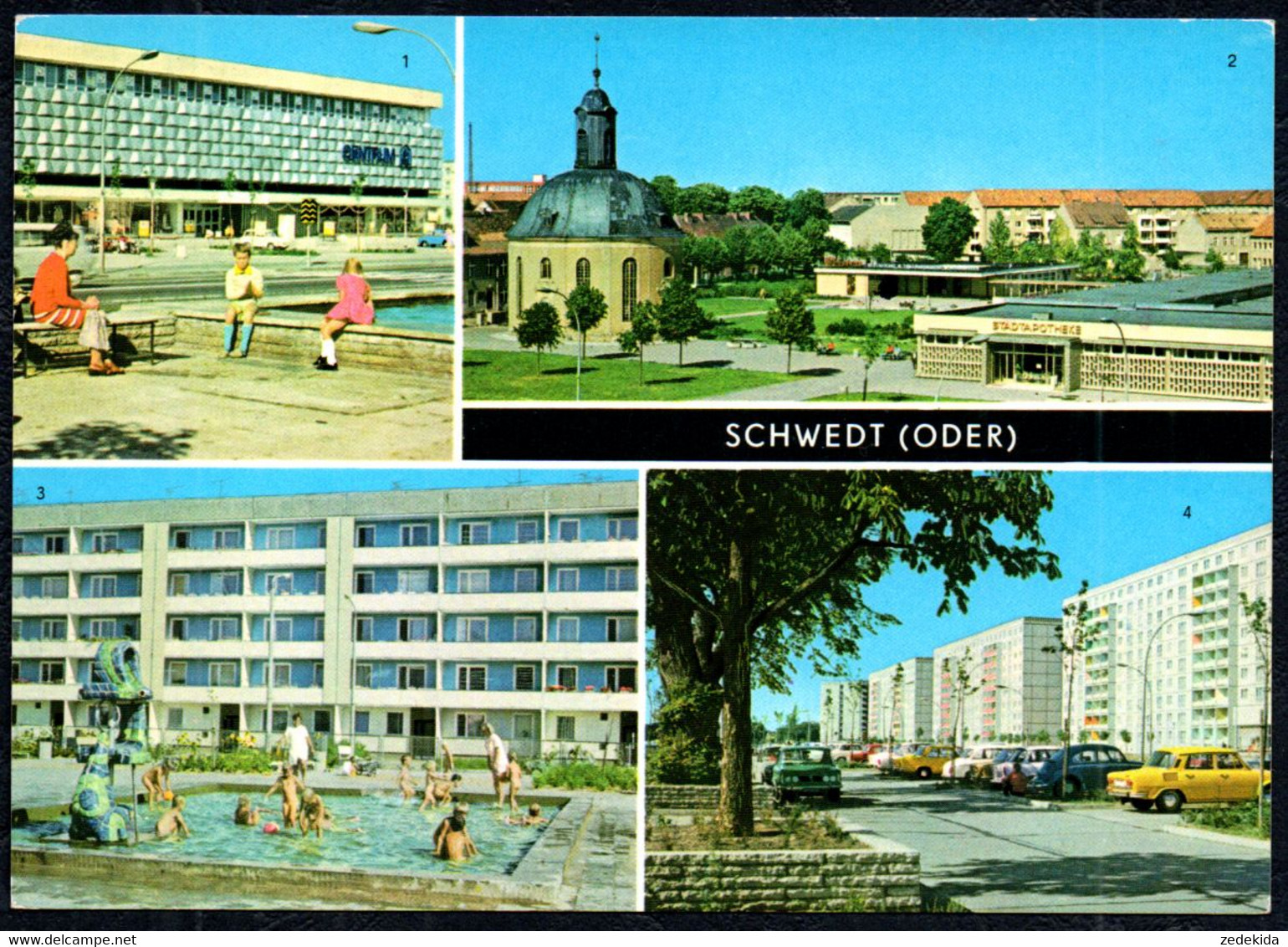 F7507 - Schwedt Centrum Warenhaus Neubauten - Verlag Bild Und Heimat Reichebach - Schwedt