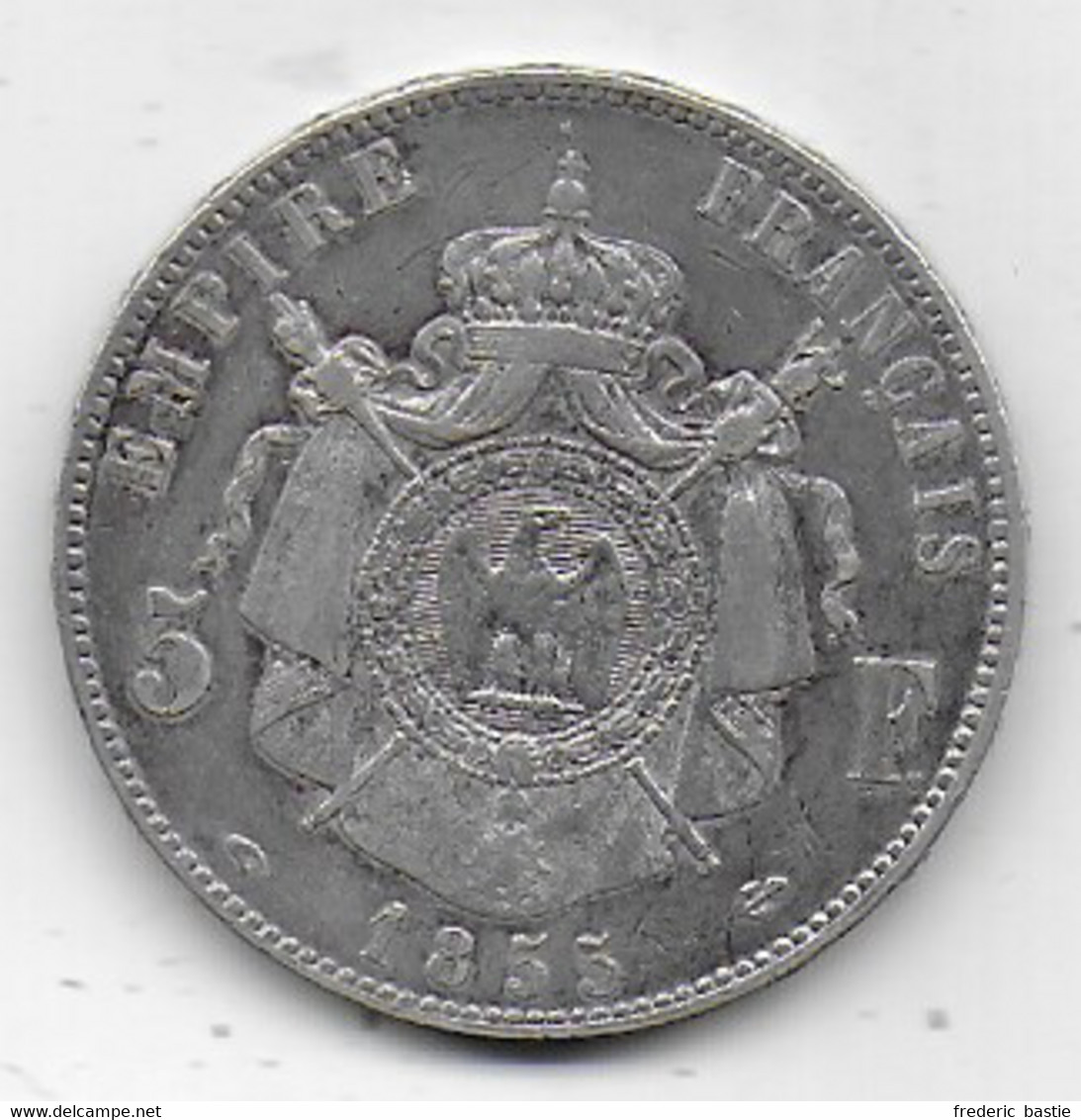 5 Fr  Napoléon III  Empereur  1855 A - 5 Francs