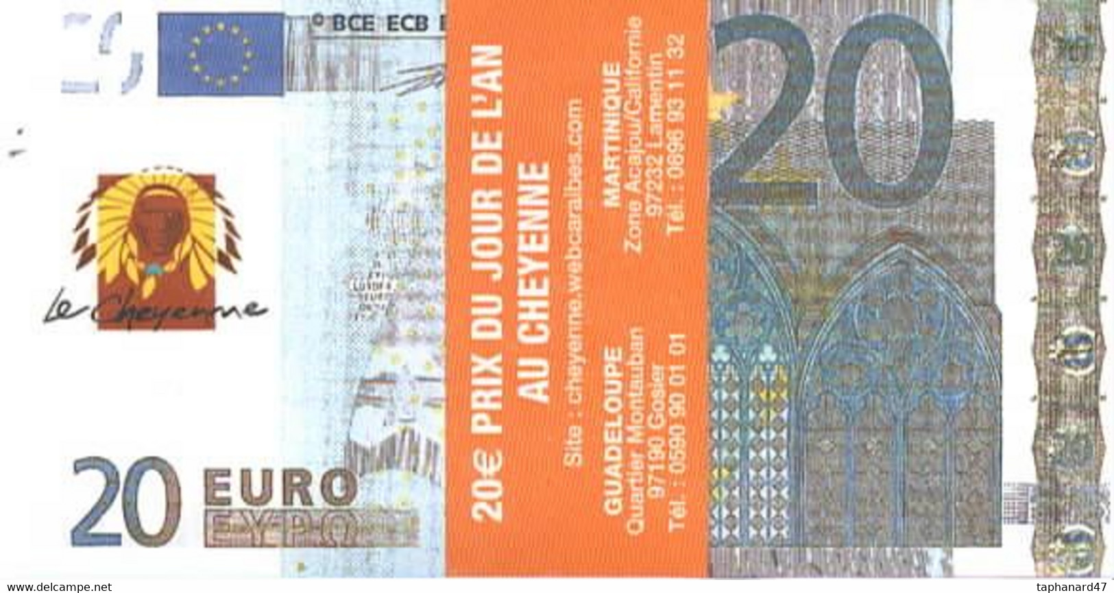 Faux Billet De 20 Euros. LE CHEYENNE . - Specimen