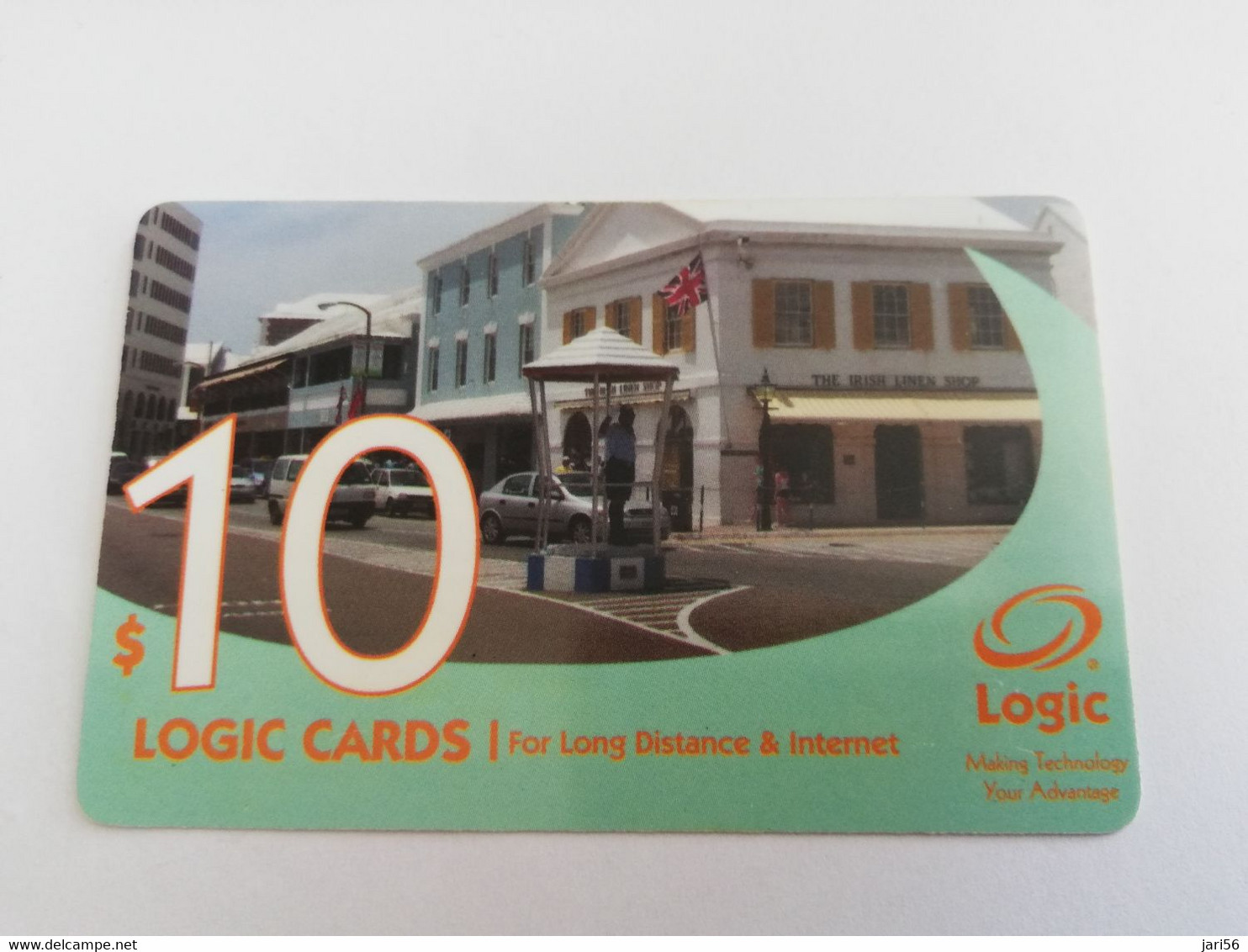 BERMUDA  $ 10,-  BERMUDA    LOGIC  STREET SCENE HAMILTON            PREPAID CARD  Fine USED  **9561** - Bermuda