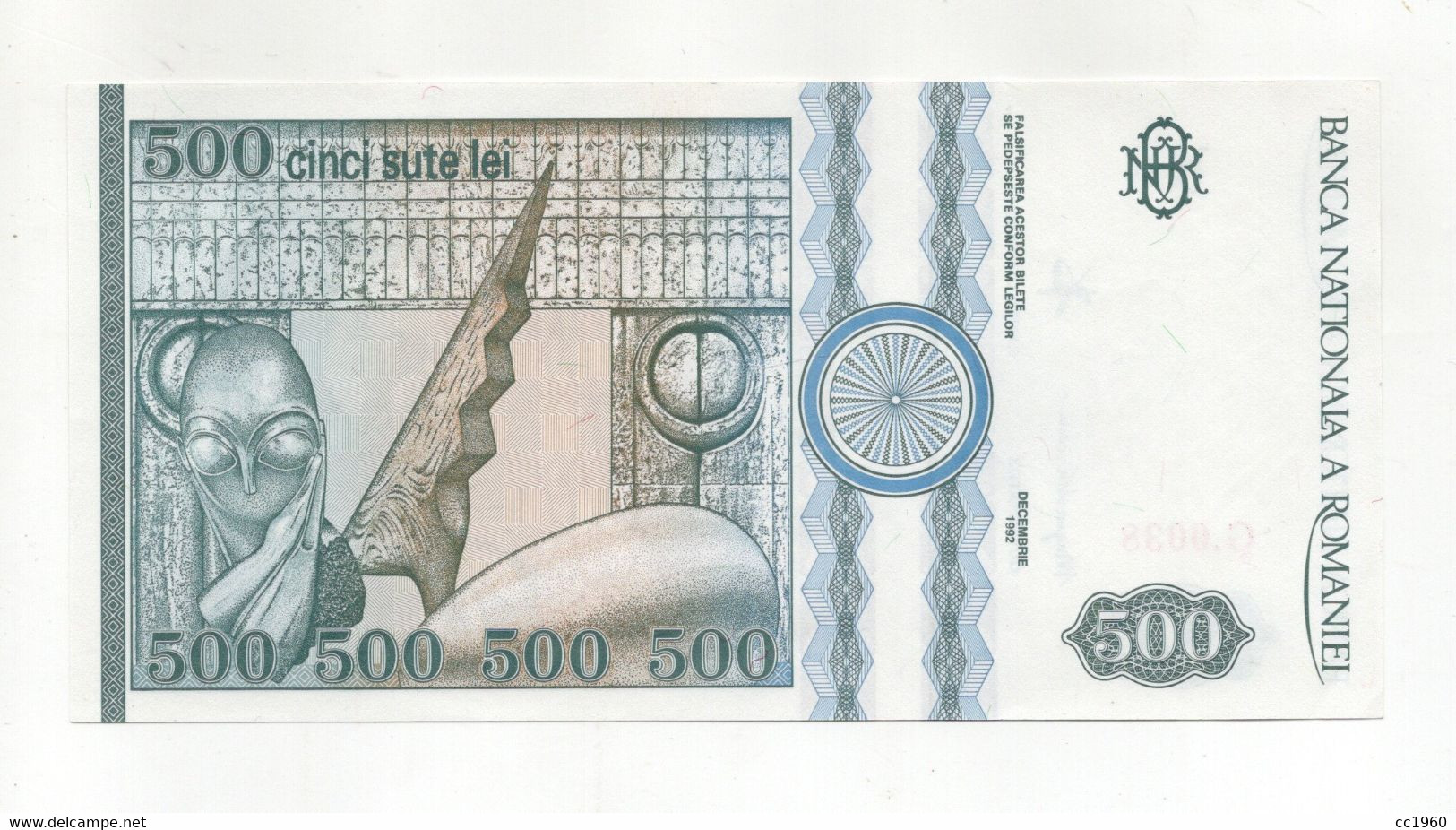 Romania - 1992 - Banconota Da 500 Lei - Nuova - (FDC34931) - Romania