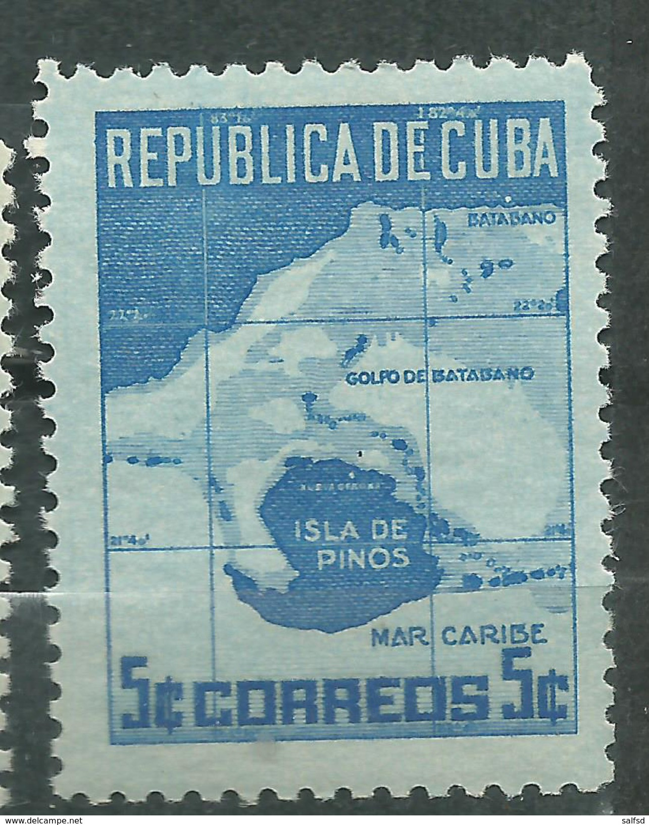 CUBA  Scott# 437 ** MNH Map Of Isle Of Pines - Ongebruikt