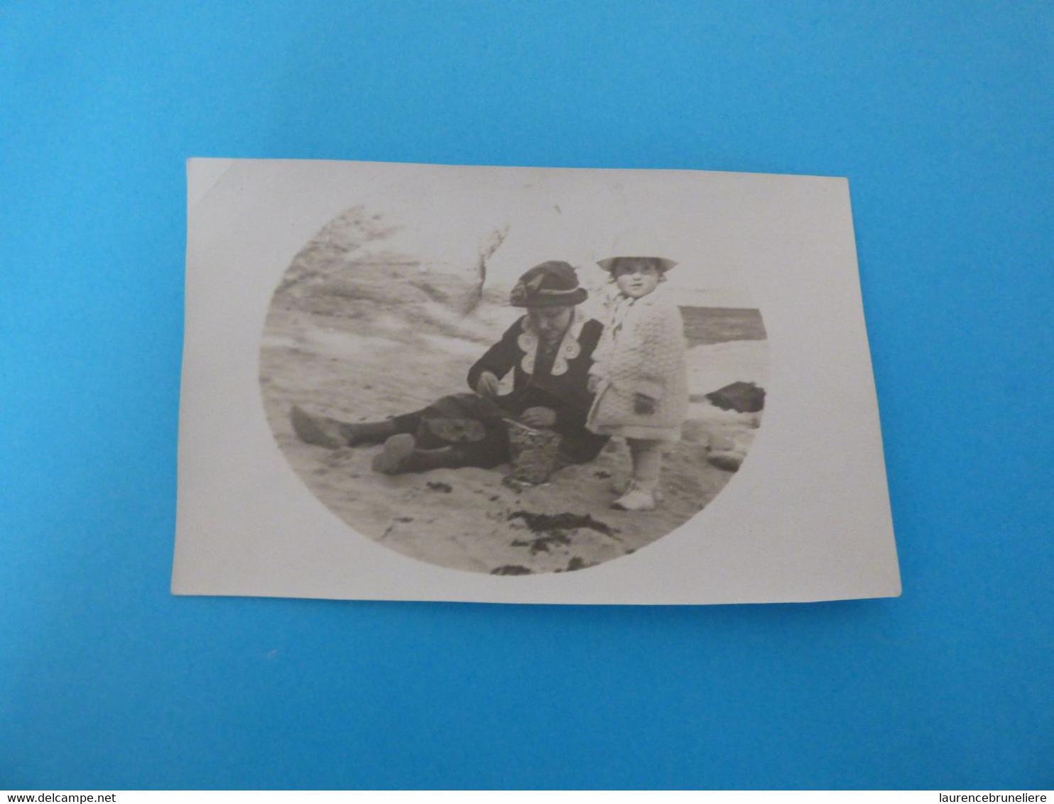 PHOTO ALBUMINEE - 44 LE POULIGUEN SUZANNE BINET ET DONATIEN GARNIER - 1916 - Lieux