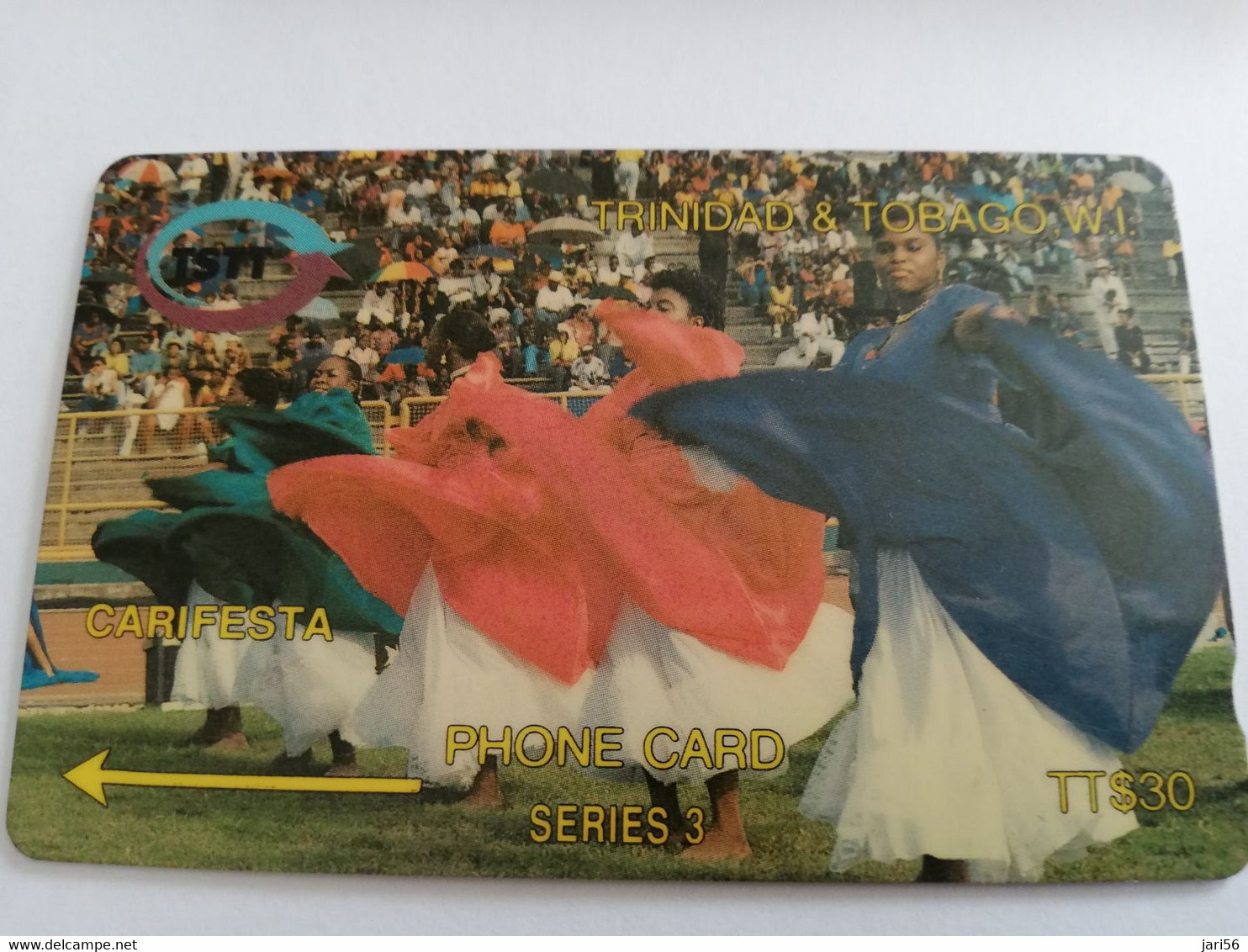 TRINIDAD & TOBAGO  GPT CARD    $30,-  9CCTA  CARIFESTA           Fine Used Card        ** 9589** - Trinidad En Tobago