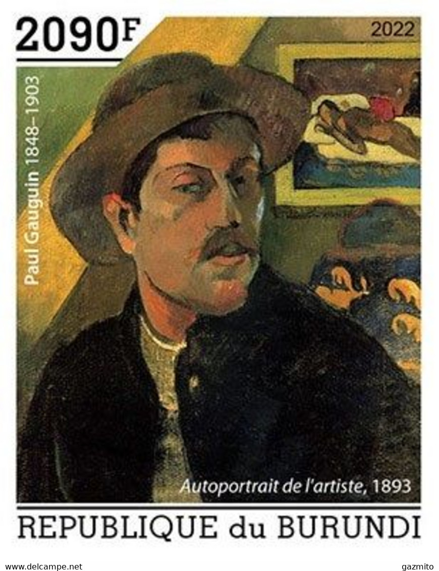 Burundi 2022, Art, Gauguin II, 1val IMPERFORATED - Nuovi
