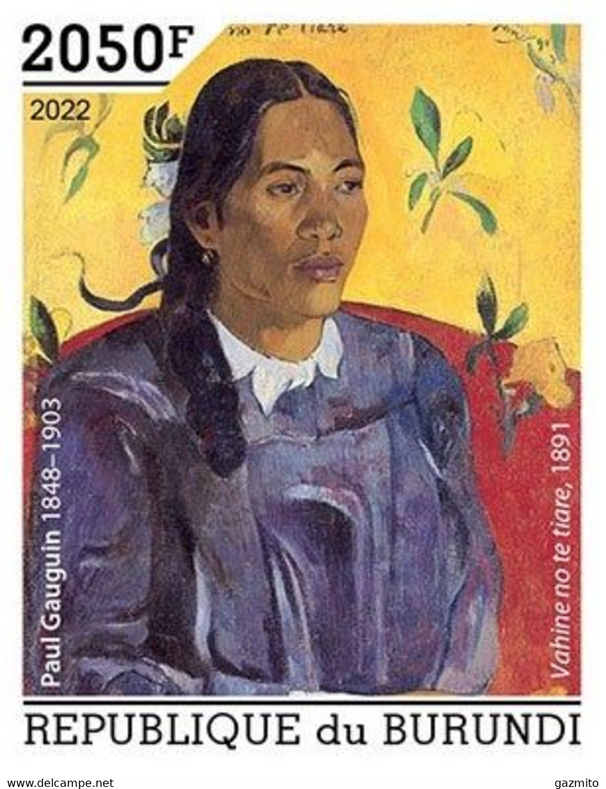 Burundi 2022, Art, Gauguin, 1val IMPERFORATED - Ungebraucht