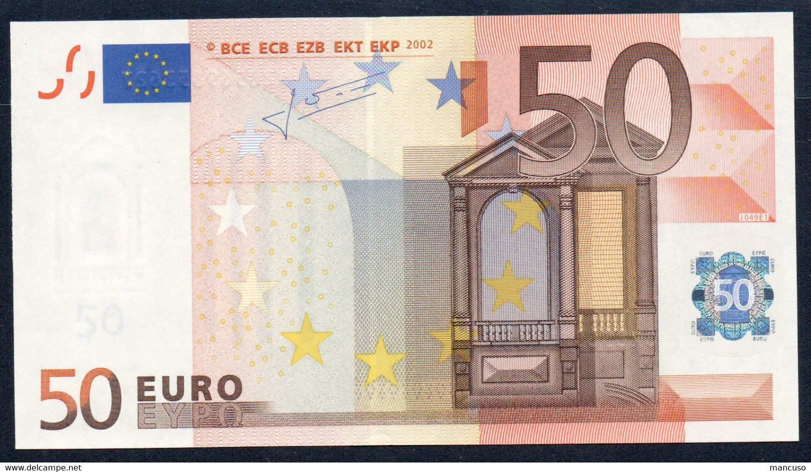 S ITALIA 50 EURO J049   -  TRICHET  UNC - 50 Euro