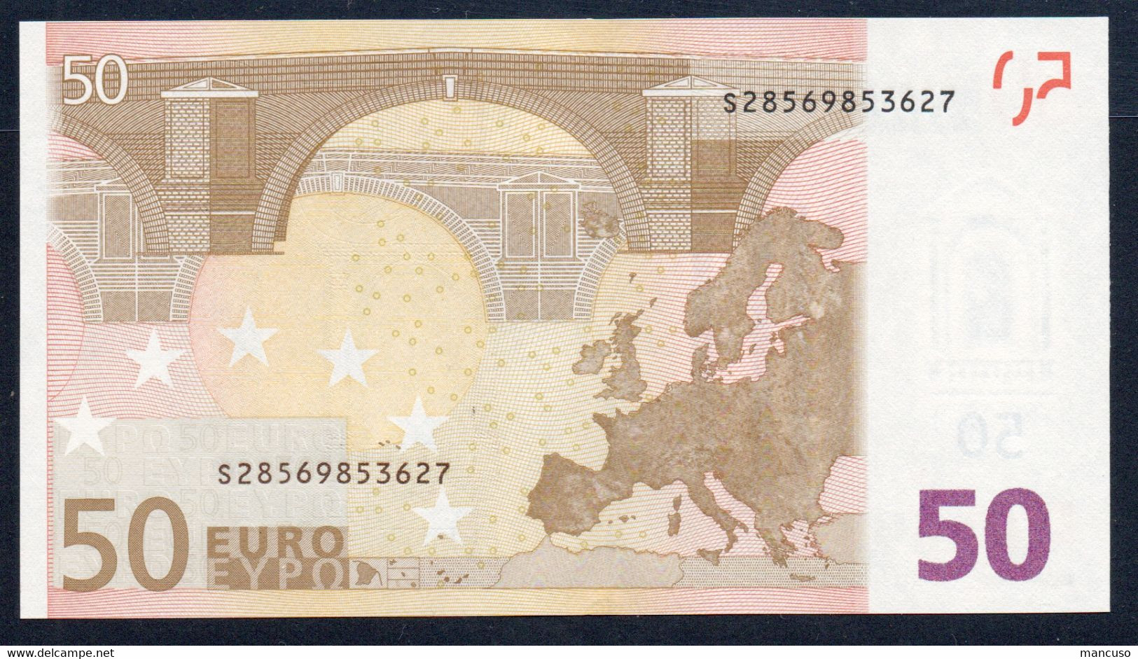 S ITALIA 50 EURO J049   -  TRICHET  UNC - 50 Euro