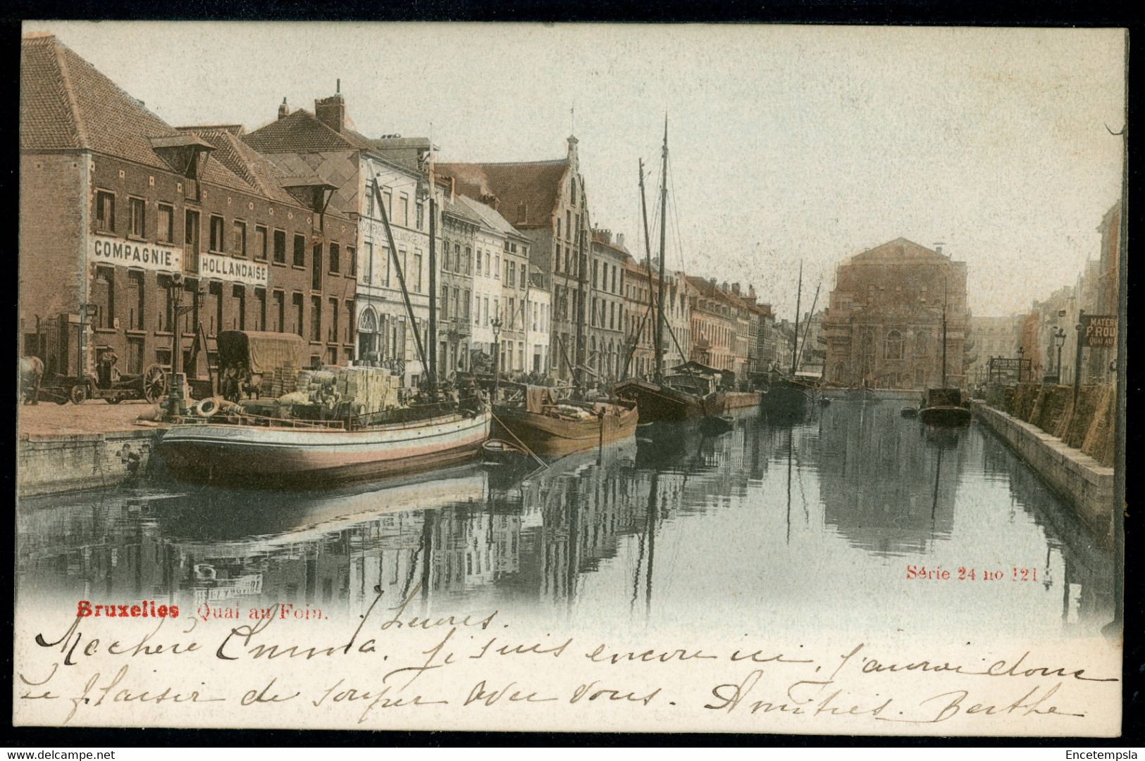 CPA - Carte Postale - Belgique - Bruxelles - Quai Au Foin - 1902  (CP20370OK) - Transport (sea) - Harbour