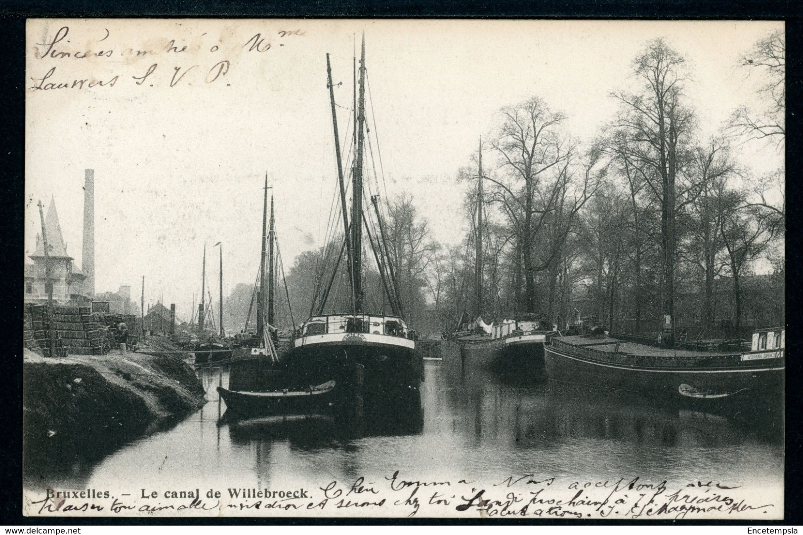 CPA - Carte Postale - Belgique - Bruxelles - Le Canal De Willebroeck - 1902  (CP20371OK) - Maritiem