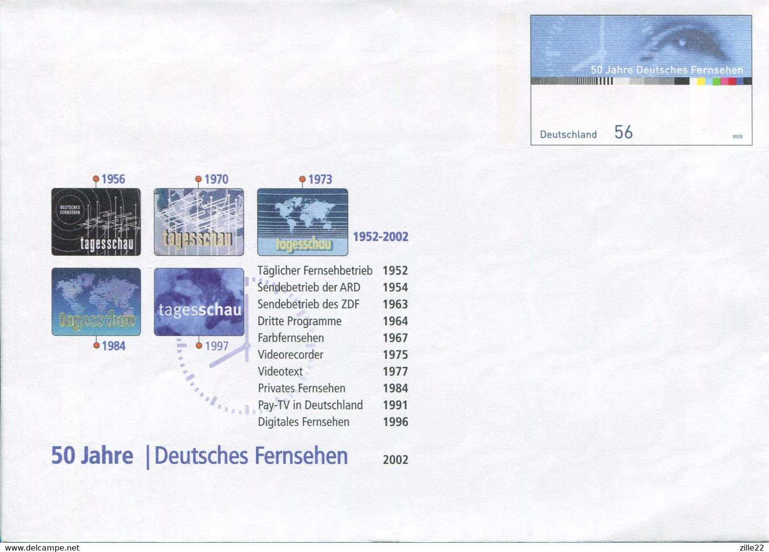 Germany Deutschland Postal Stationery - Cover - Television Design - Anniversary - Enveloppes Privées - Neuves