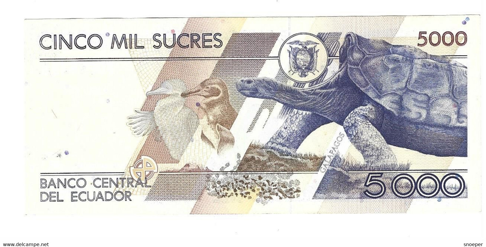 *ecuador 5000 Sucres 1999  128c  Unc - Equateur