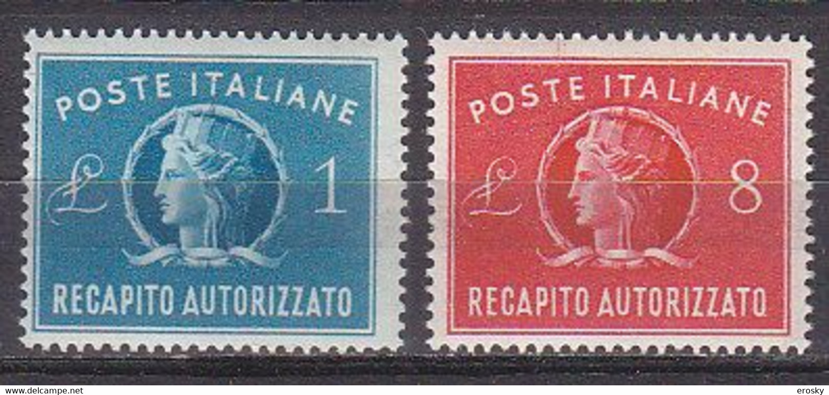 Y6196 - ITALIA RECAPITO Ss N°8/9 - ITALIE EXPRES Yv N°33/34 ** - Poste Exprèsse/pneumatique