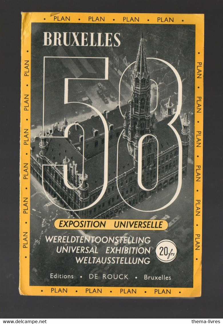 Bruxelles (Belgique)carte De L'EXPOSITION UNIVERSELLE 1958 (PPP36882) - Other & Unclassified