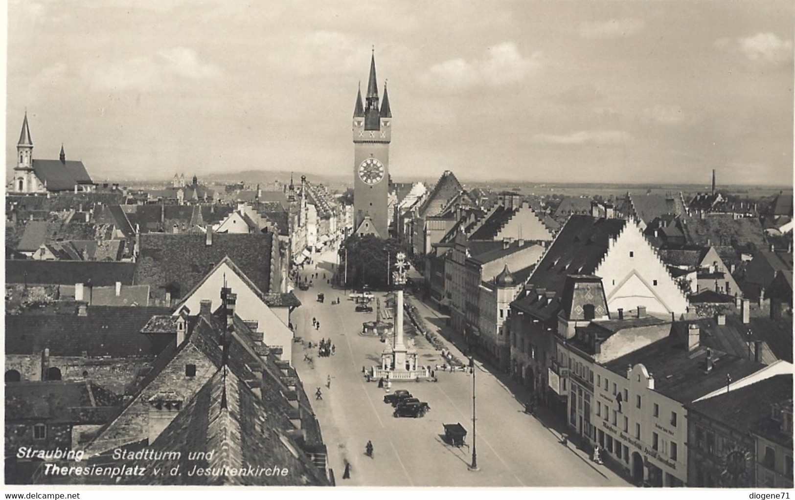 Straubing Stadtturm Und Theresienplatz - Straubing