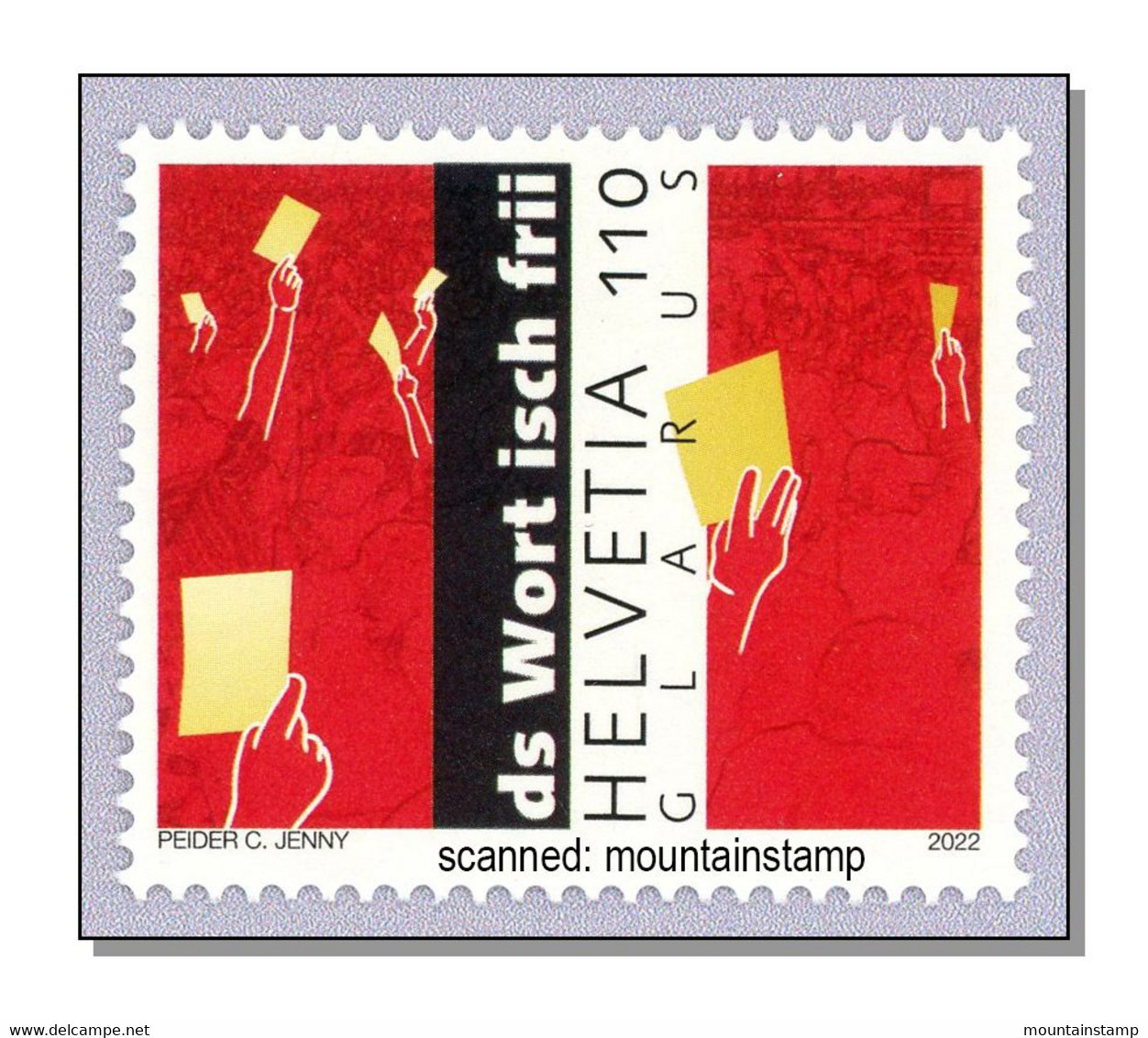 Switzerland 2022 (B22) Landsgemeinde Glarus, Single Stamp From Series Canton Of Switzerland MNH - Ongebruikt