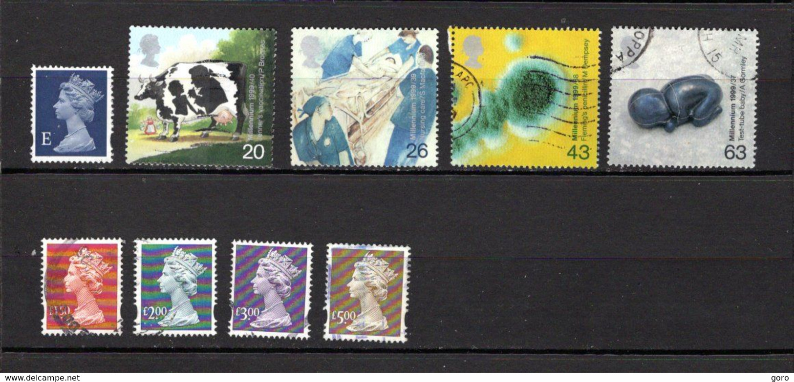 Gran Bretaña   1999 .-  Y&T  Nº   2074-2079/2082-2083/2086 - Used Stamps