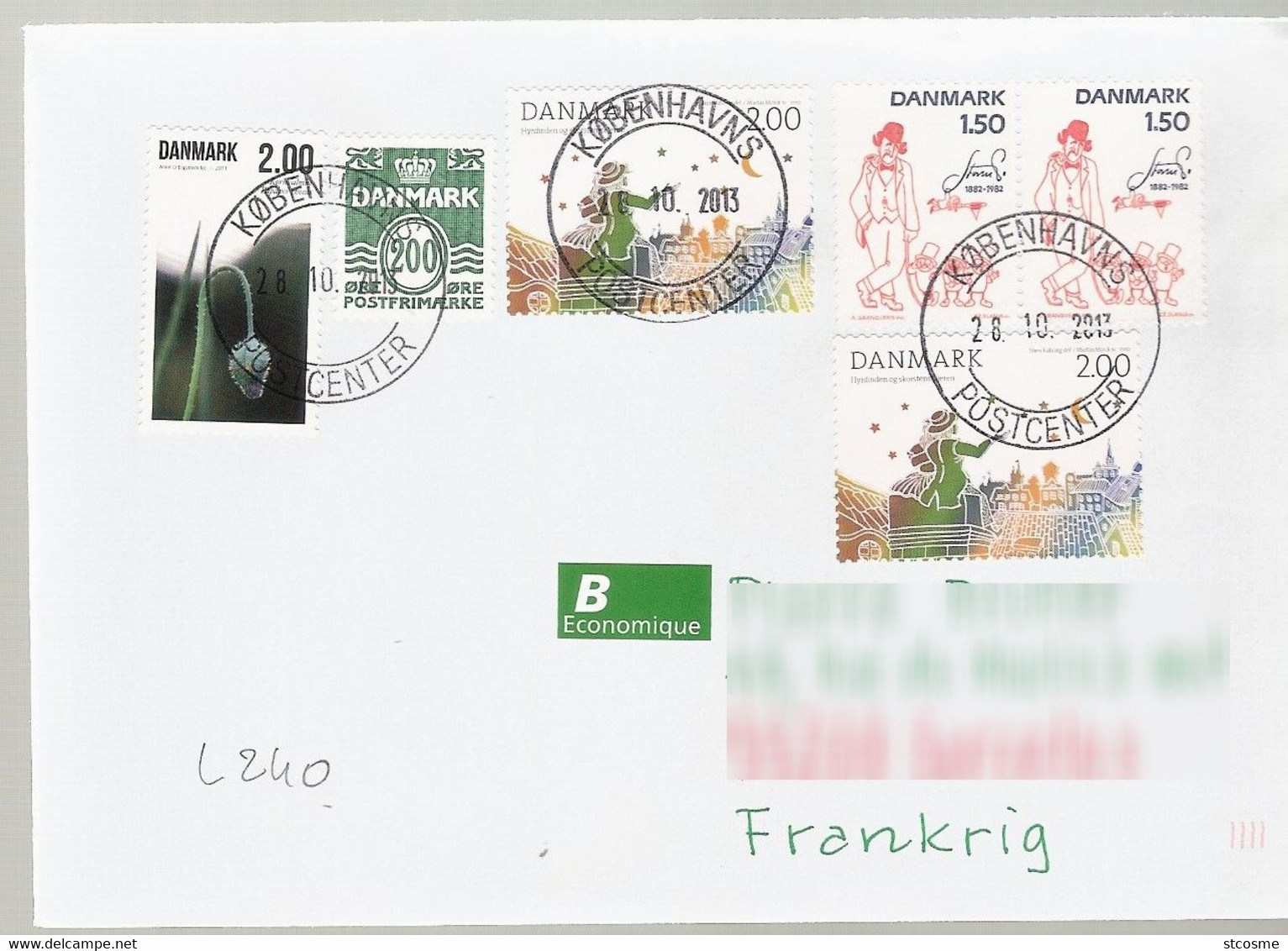 L240 - Lettre De Copenhague En 2013 - Cartas & Documentos