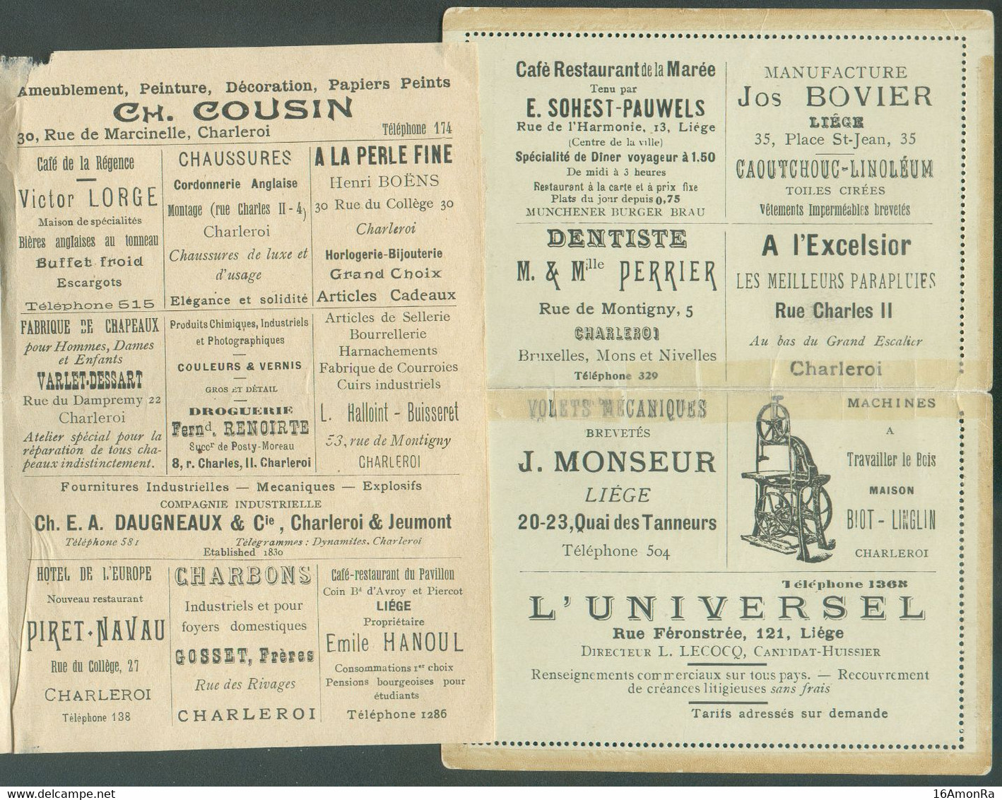 CLA N°67 - E.P. 10 Centimes Fine Barbe Rouge S/verdâtre (type C-L. N°10) Avec Repiquage Publicités Multiples DOME Des HA - Kartenbriefe