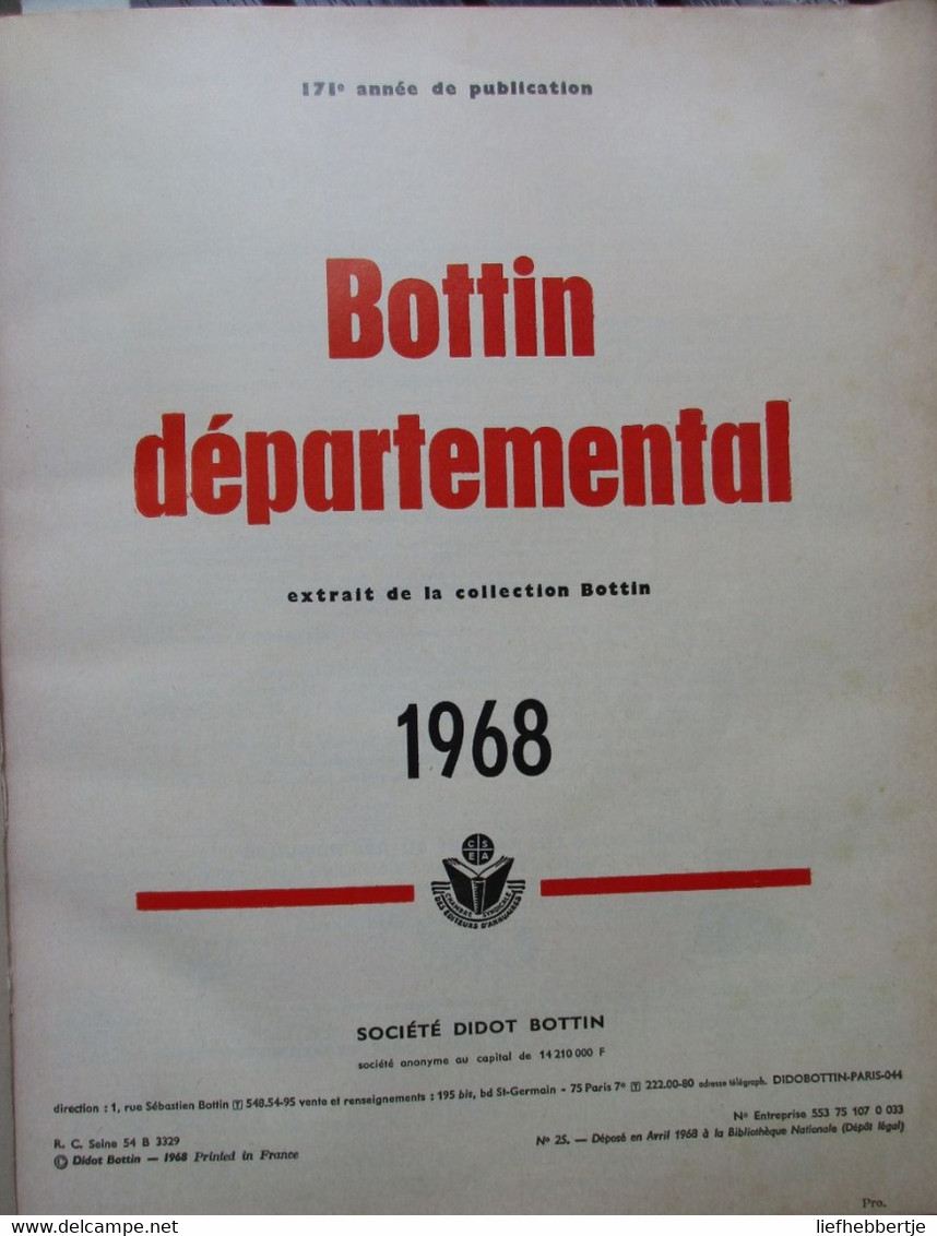 Bottin Du Nord 59 - Annuaire Téléphones - 1968 - Telefoonboek Frans-Vlaanderen - Telephone Directories