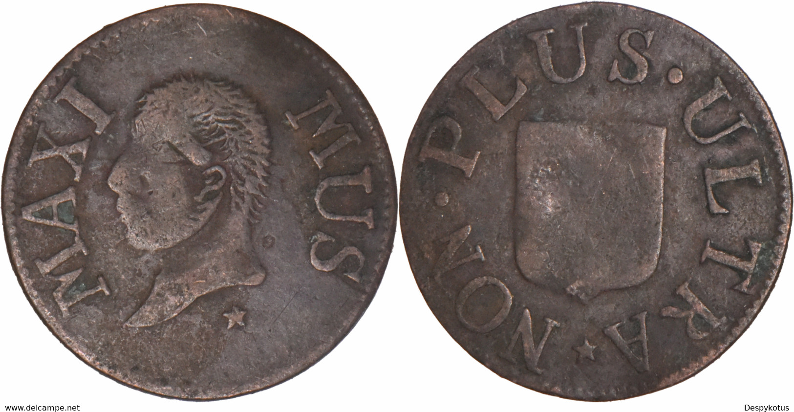 France - Belgique - Jeton De Marchandise - Liard De Lille - 1827 - MAXIMUS - NON PLUS ULTRA - 04-120 - Monetari / Di Necessità