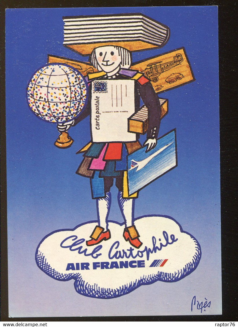 CPM Illustrateur PAGES Club Cartophile Air France ( Tirage 1000 Ex ) - Pages