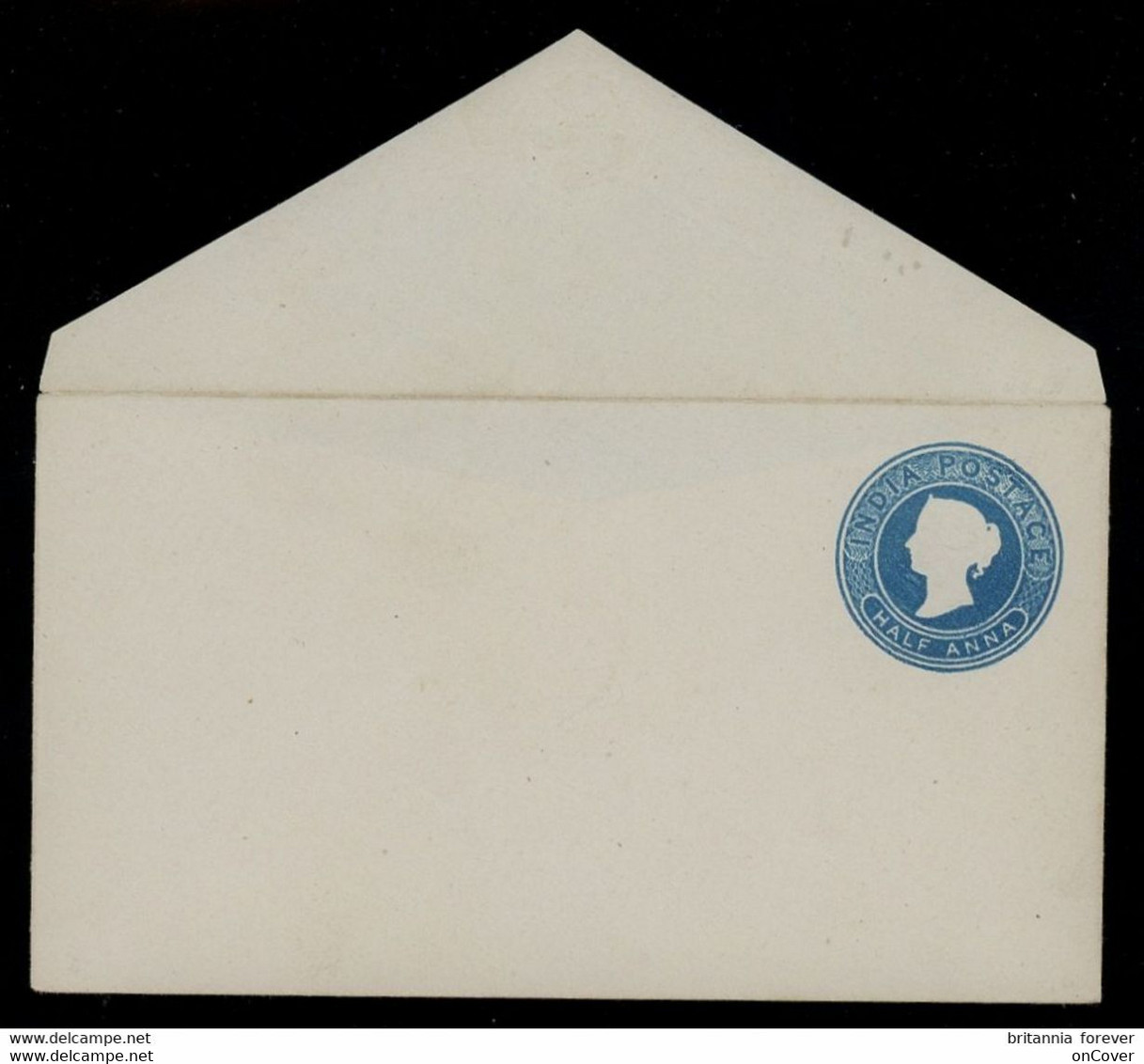 India - Unused Stamped Stationery Cover Half Anna - 1882-1901 Empire