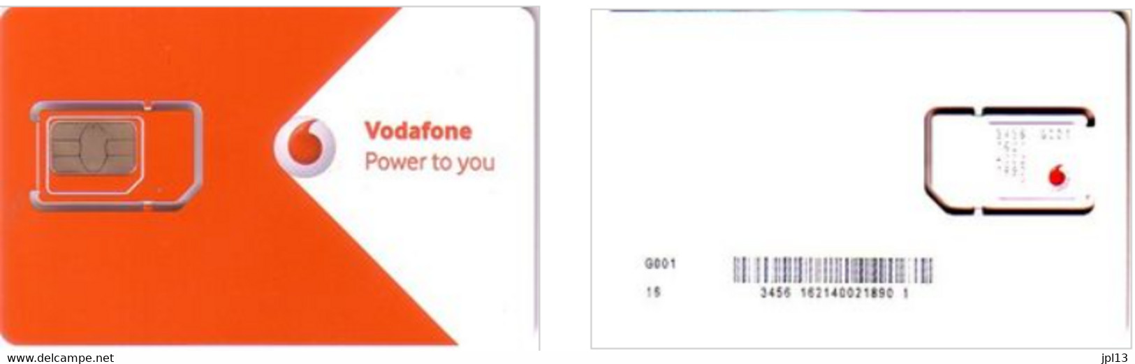 Carte SIM - Espagne - Vodafone - Vodafone Power To You, Série G001 5521 - Vodafone
