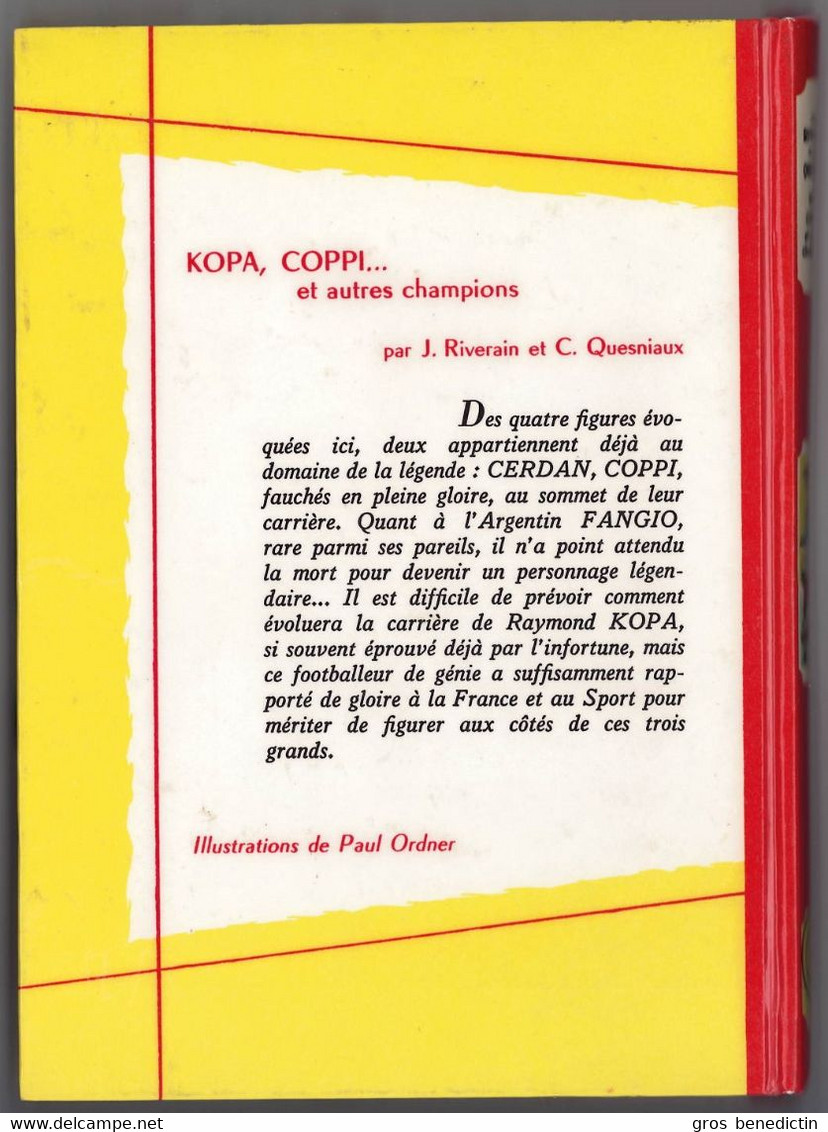 G.P. Spirale N°39 - Jean Riverain / Claude Quesniaux- "Kopa, Coppi Et Autres Champions..." - 1961 - Collection Spirale