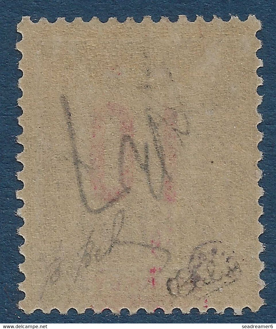 Colonies Dahomey Type Groupe N°41* 10c Sur 50c Bistre & Rouge Un Timbre Très Rare (t: 450) Signé R.CALVES & BEHR - Unused Stamps