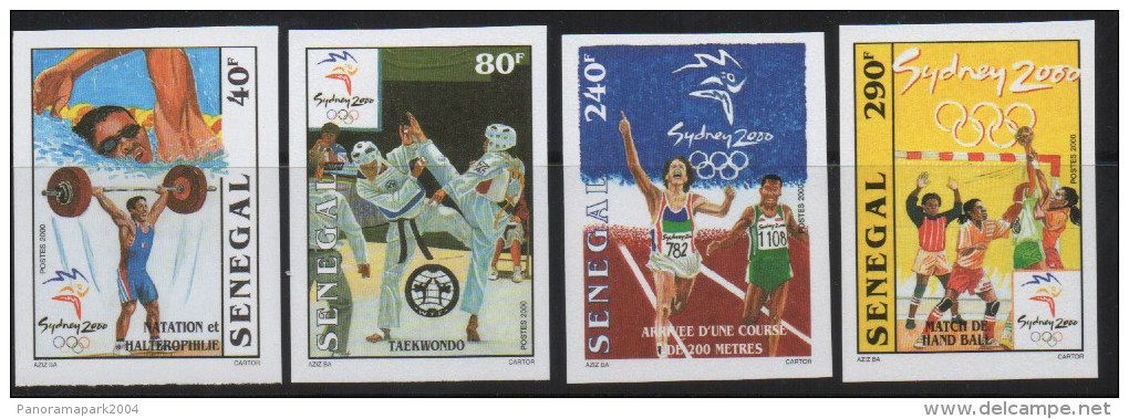 Sénégal 2000 IMPERF NON DENTELES Jeux Olympiques Olympic Games Olympia SYDNEY Taekwondo Handball Sports Haltérophilie - Verano 2000: Sydney