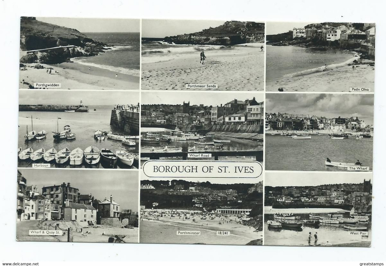 Cornwall Postcard Borough  St.ives Multiview Overland  Rp Unused - St.Ives