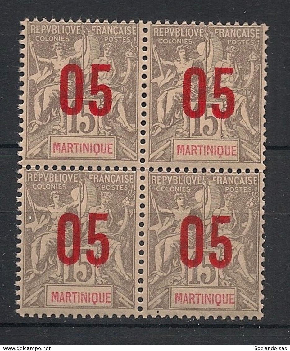 MARTINIQUE - 1912 - N°Yv. 78 - Type Groupe 05 Sur 15c - Bloc De 4 - Neuf Luxe ** / MNH / Postfrisch - Unused Stamps
