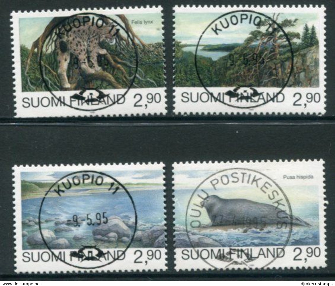 FINLAND 1995 Nature Protection Singles Used.  Michel 1291-94 - Oblitérés