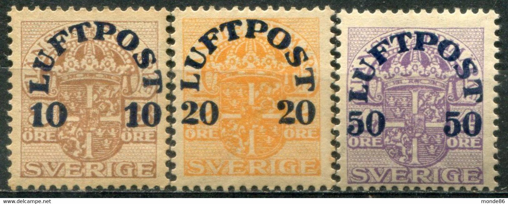 SUÈDE - Y&T PA N° 1-3 * - Unused Stamps