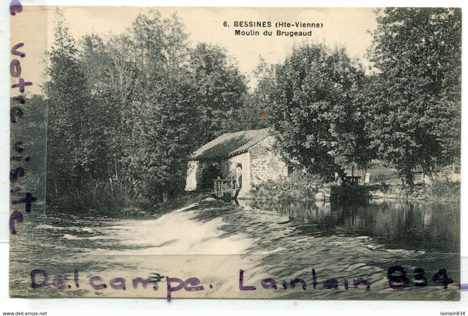 - 6 - BESSINES - ( Hte-Vienne ), Moulin Du Brugeaud, épaisse, Non écrite, Coins Impeccables, TTBE, Scans. - Bessines Sur Gartempe