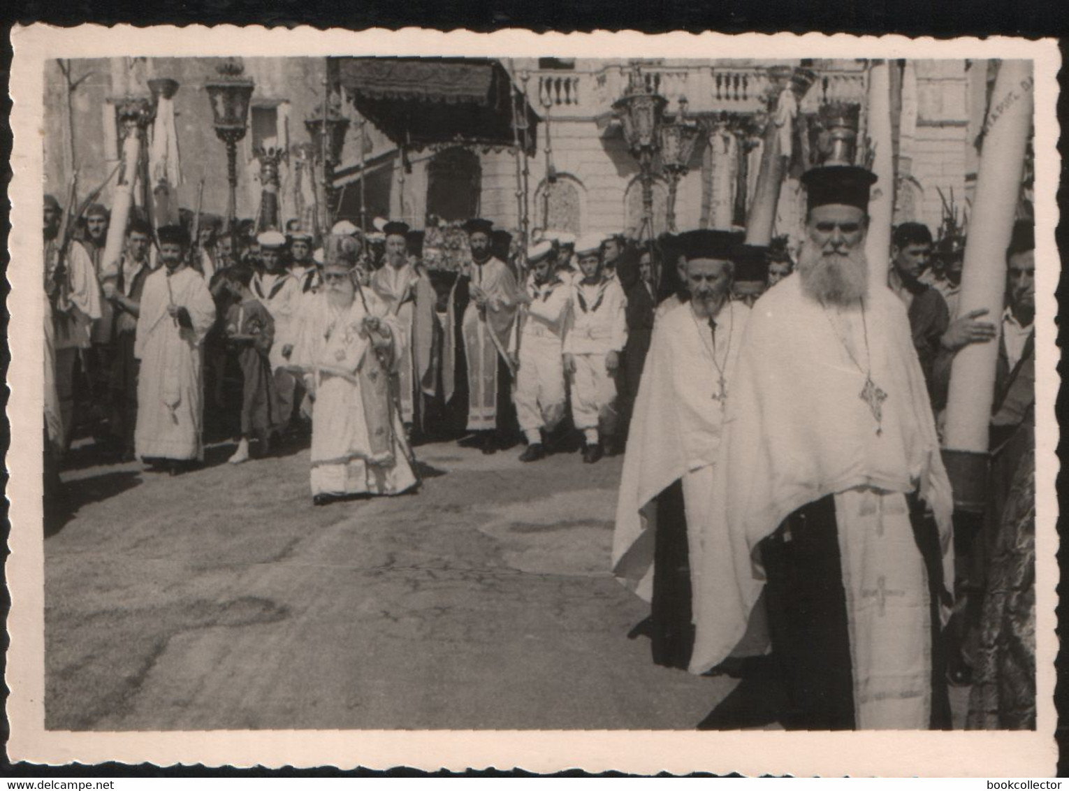 LOT OF 13 OLD PHOTOS CORFU KERKYRA GREECE LITANY PROCESSION ST. SPYRIDON HOLY RELICS PARADE SCHOOL PHILHARMONIC TOURIST