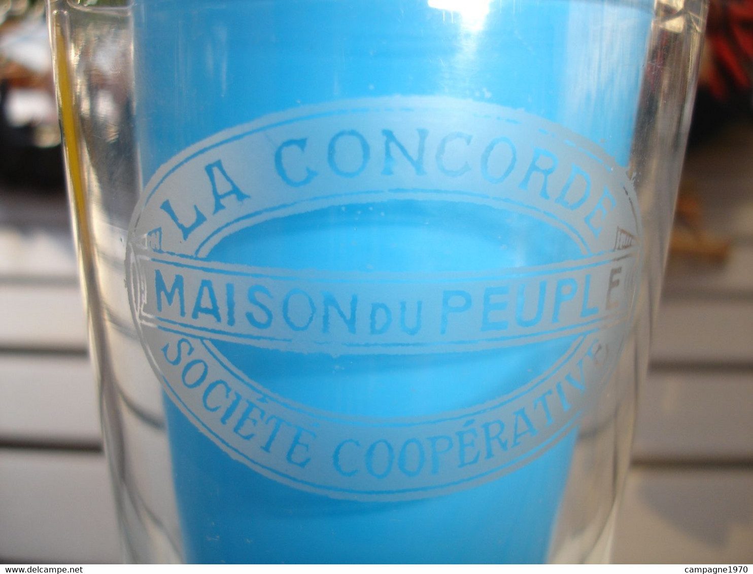 ANCIEN VERRE A BIERE - SOIGNIES - SOCIETE COOPERATIVE LA CONCORDE - MAISON DU PEUPLE - GRAVURE ACIDE - Glasses