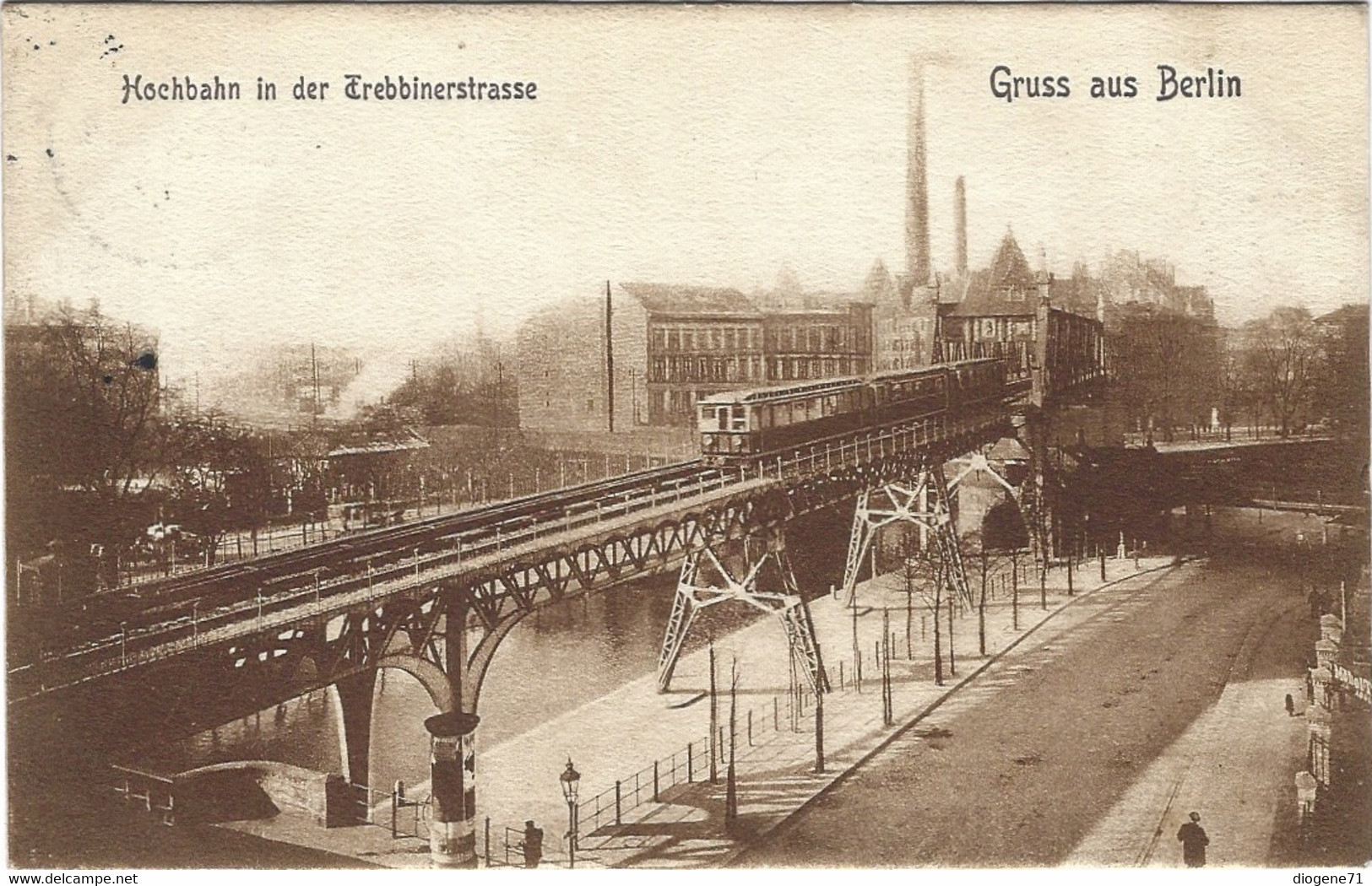 Gruss Aus Berlin Hochbahn In Der Trebbinerstrasse Strassenbahn - Kreuzberg