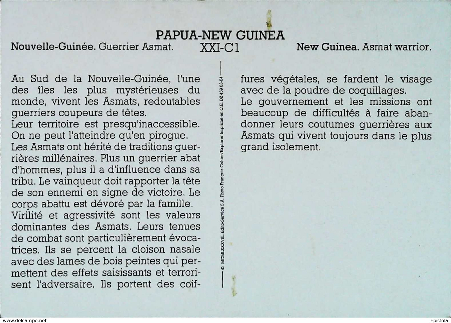 ► CPSM Nouvelle Guinée Guerrier Asmat - Sierra Leone